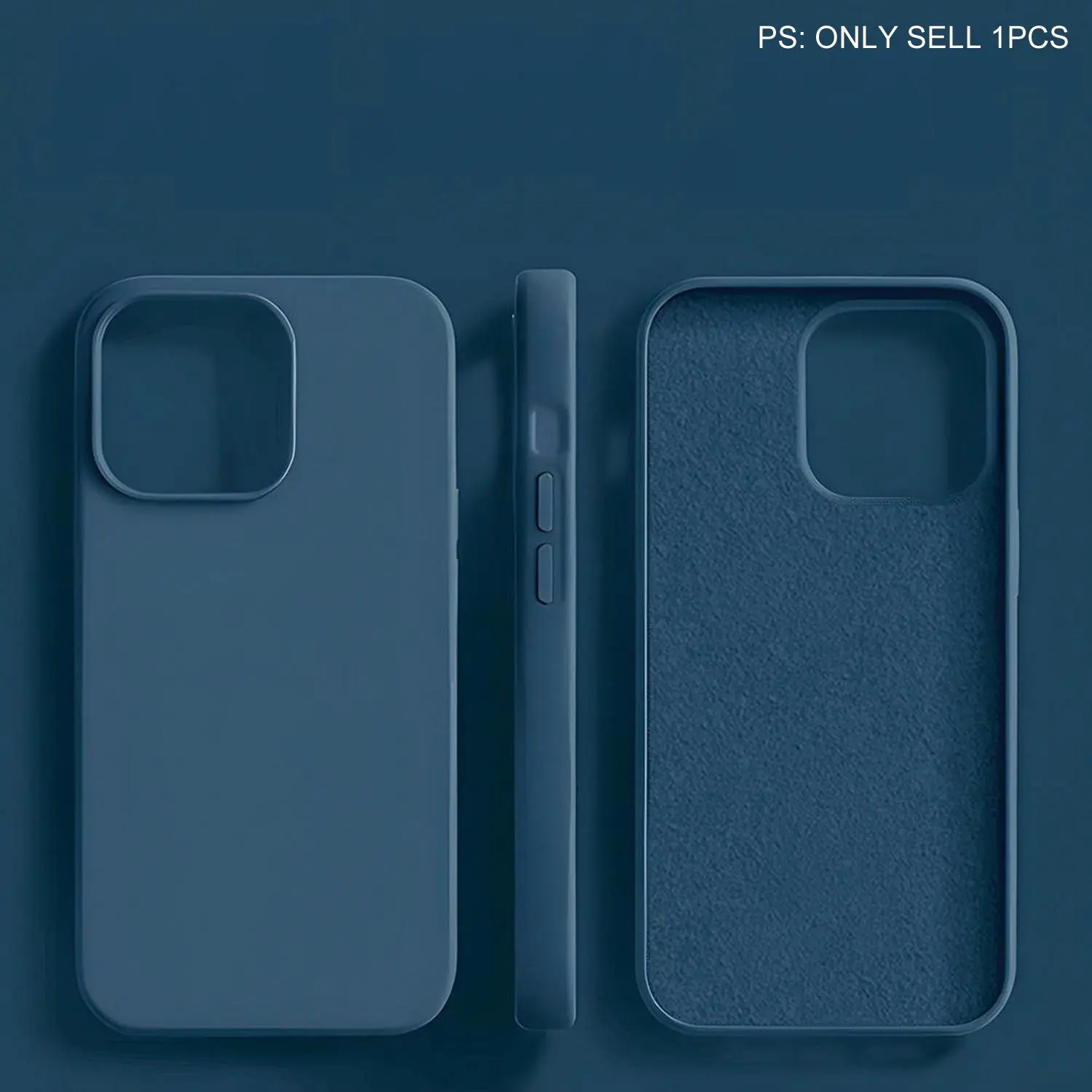 Minimalist Solid-Color Silicone Phone Case, 1 Count Shockproof Phone Protective Cover, Phone Accessory Compatible with iPhone 11/13/14/15/16/17 Pro Max Series, Shockproof Casing