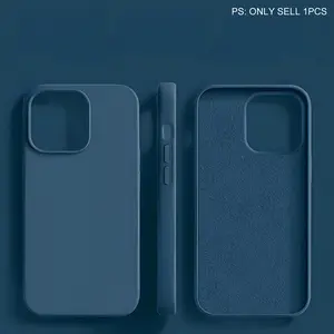 Minimalist Solid-Color Silicone Phone Case, 1 Count Shockproof Phone Protective Cover, Phone Accessory Compatible with iPhone 11/13/14/15/16/17 Pro Max Series, Shockproof Casing