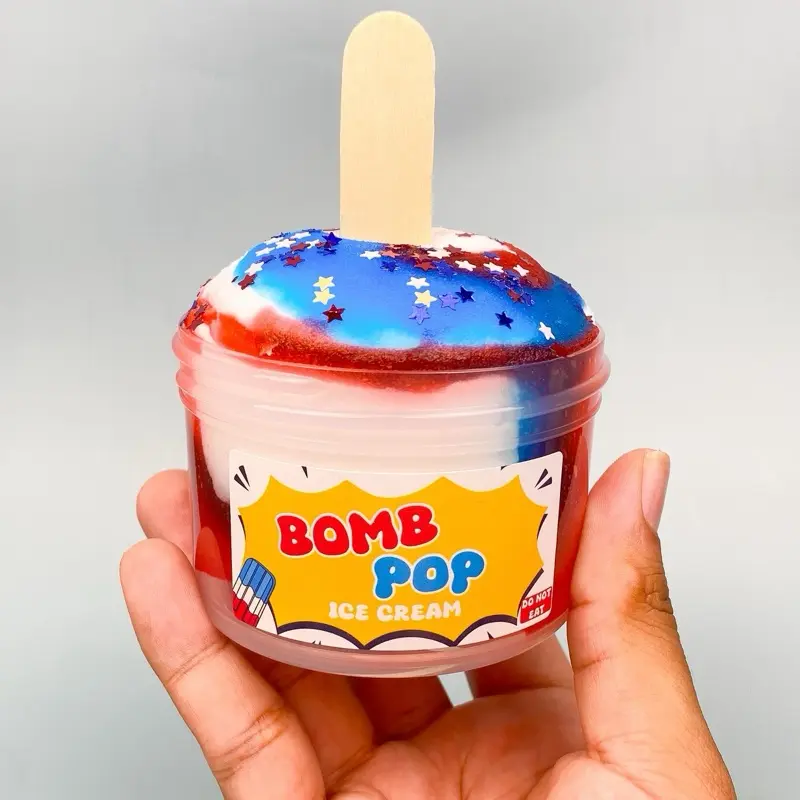 Bomb pop ice cream slime | 7oz slime | cloud cream icee slime | slime kit | summer | satisfying