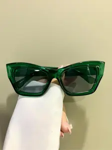 Vintage Cat Eye Frame Sunglasses, Trendy Tinted Lens Sunglasses for Everyday Use, Fashion Accessories for Outdoor Activities