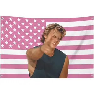Pink Flag Rudy Funny Tapestry 3x5FT American Pankow Flags Poster Merch Suitable,With 4 Grommets,For College Dorm Room Decor,Outdoor Parties,Tailgates Yard,room Decoration