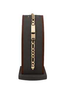 8.5-inch gold-plated bracelet for adults.