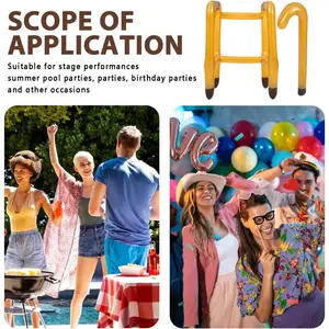 Inflatable Walker and Cane Set, Funny Costume Accessories for Seniors, Outdoor Games, Retirement Parties, Prank Gifts