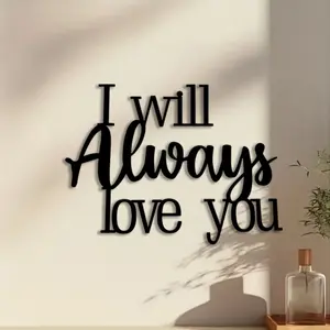 1pc Love Metal Wall Art, Love Statue Mural, Perfect for Bedroom Wall, Valentine's Day Decor, Ideal Gift for Couples, Rust-Resistant Metal, Artwork