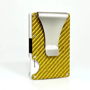Aluminum Alloy Card Package Carbon Fiber Minimalist Bifold Wallet