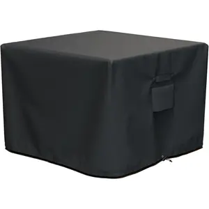 SHINESTAR Square Fire Pit Cover, Fits for 28-32 Inch Fire Pit Table, Waterproof and Windproof, 32 x 32 x 24 Inches, Black