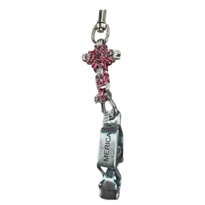 UV Engraved swivel eye bolt snap Byzantine weave cross glove clip