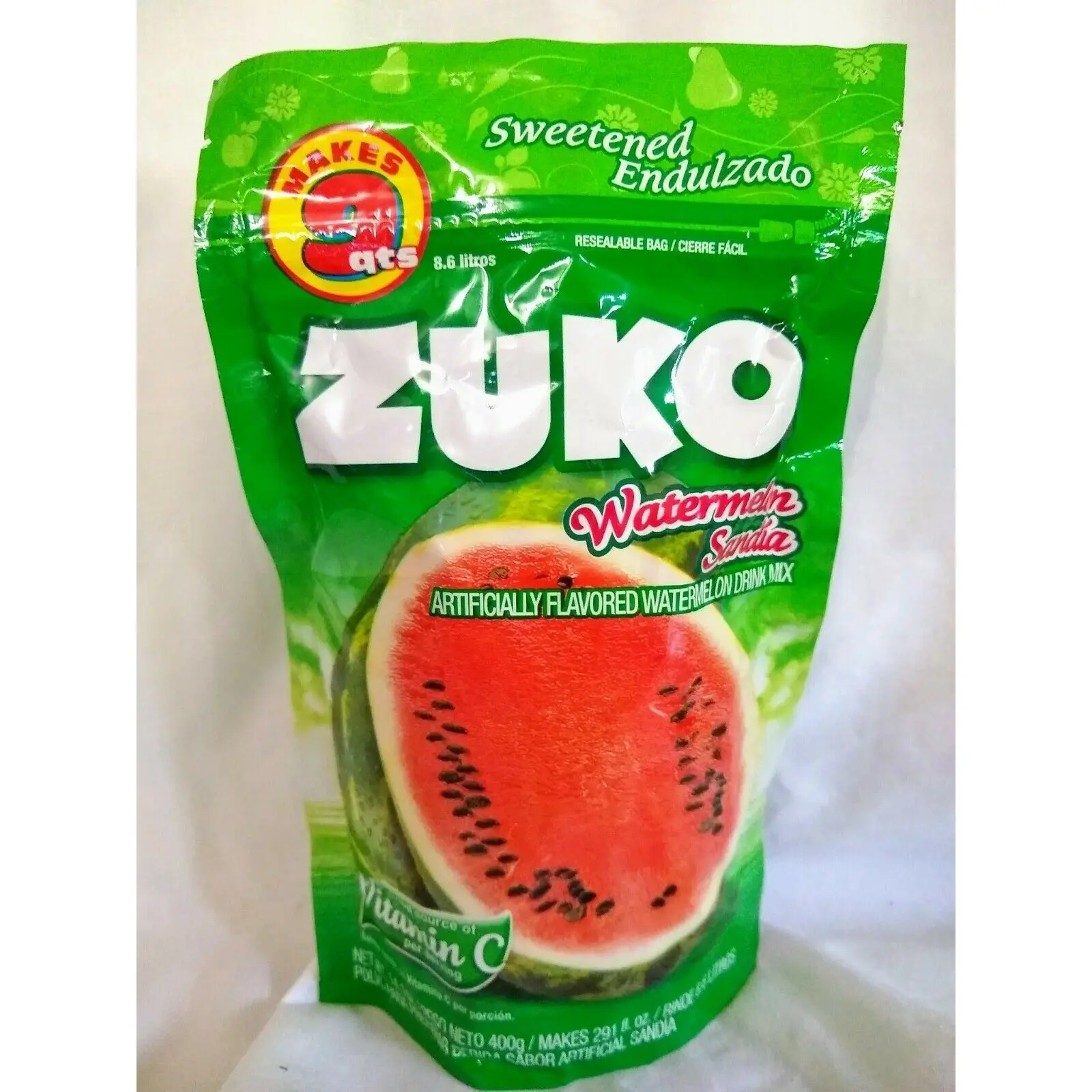 Zuko Aguas Frescas Watermelon (Sandia) Flavored Drink Mix 14.1 Ounce Package