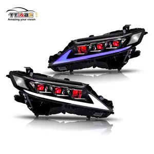 TT-ABC Led Headlight For 2018-2024 Toyota Camry LED Headlights, New Headlights Assembly Compatible LE SE XLE XSE TRD (Triple Projectors headlights)