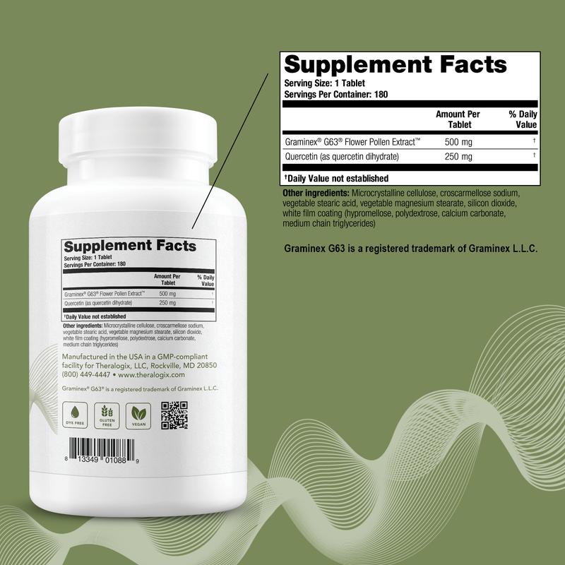 Prostate PQ® Rye Grass Flower Pollen & Quercetin Supplement