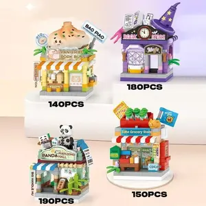 Cute Mini Street Scene Building Blocks, Assembleable Small Toys, Develop Hand Skills, Perfect Birthday Party Easter Christmas New Year Gift Decorations