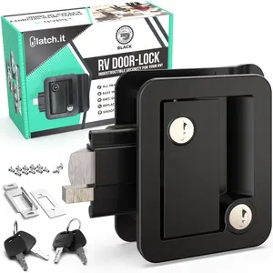 ALL METAL LATCH.IT RV Door Lock - New Version with High-Security Unique Keys & Water-Resistant Technology - Upgrade your security today