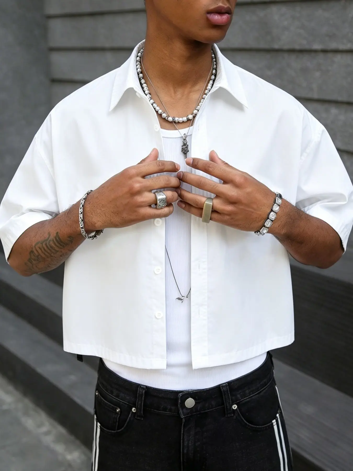 Men's Casual Shirt, Collared, Casual Commuter Style, Basic Solid Color, Unique Box Fit Short Sleeve, Lightweight Breathable Fabric, Casual Fit Comfy, Streetwear Layering Essential