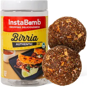 InstaBomb Birria Meal Bombs - Traditional Authentic Mexican Flavors, No MSG, No Artificial Ingredients, Gluten-Free, Vegan-Friendly, Quick Cooking, One-Pot Meal Spice Natural