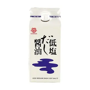 KAMADA Japanese Low Sodium Soy Sauce with Dashi Broth - 200ml, Umami Rich, Perfect for Cooking, Noodles, Sashimi, Tofu