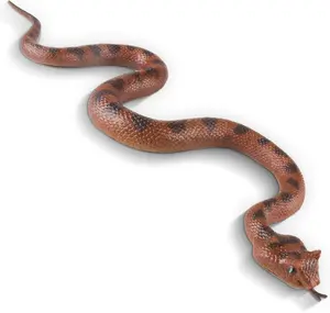 Ultra-Realistic Fer-de-Lance Snake Toy to Scare Birds Squirrels 15-Inch Coiled 26-Inch Stretchy Garden Decor Halloween Prank Gifts for Adults Safe STEM Toy for Kids