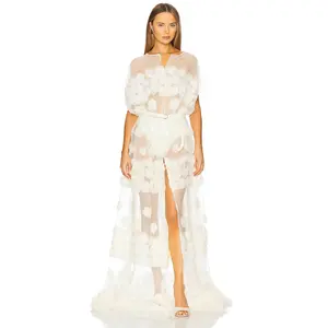 Norma Kamali Super OS Sleeveless BF Flared Gown in Cream