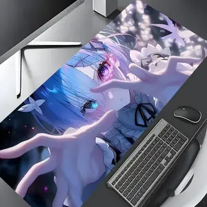 Anime Girl Pattern Mouse Pad, Large Gaming Mouse Pad, Aesthetic Desktop Decoration Protective Pad, Big Size Rubber Pad, Non-slip Lock Edge Work Pad, Desktop Accessory