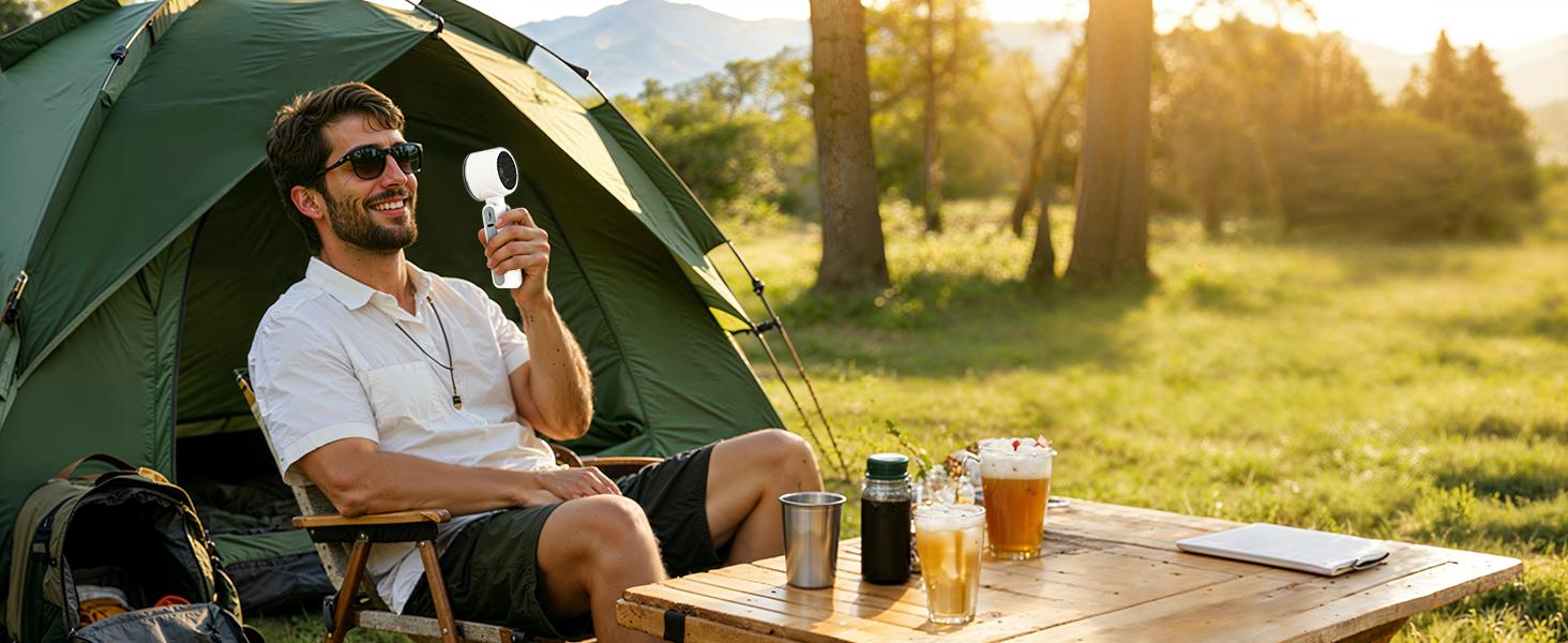 Portable Handheld Turbo Fan, 5 Gear Wind, Battery Operated, Up to 12 Working Hours, 3 IN 1 Hand Fans with Air Turbo Tech Cooling Fan for Outdoor Activities, Travel, Beach (White) Portable Handheld Turbo Fan, 5 Gear Wind, Battery Operated, Up to 12 Working Hours, 3 IN 1 Hand Fans with Air Turbo Tech Cooling Fan for Outdoor Activities, Travel, Beach (White)