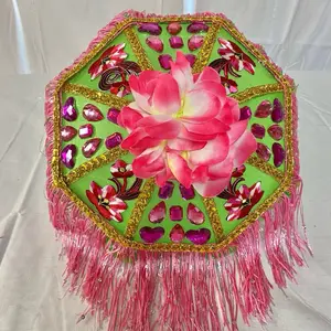 Pink & Green Mardi Gras Umbrella