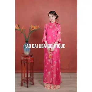 Set Ao Dai Gam Ha Nam/pants included/TT77
