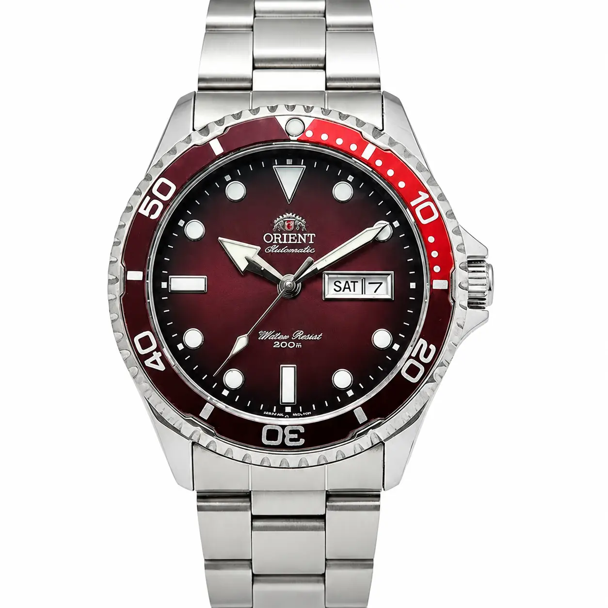 HorusTime Classic Sub Style Men Automatic Wristwatch, Luminous Dual Calendar Rotating Bezel Stainless Steel Strap Multi-color Dial Casual Sport Gentleman Watch