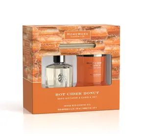 Hot Cider Donut Candle & Reed Diffuser Gift Set