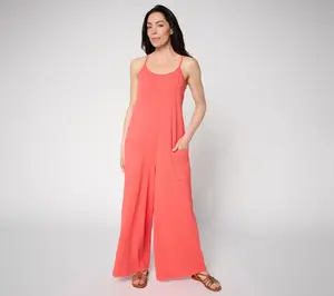 AnyBody Regular Washed Cotton Jersey Jumpsuit
