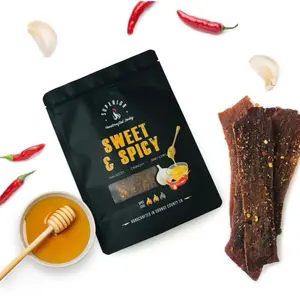 SWEET & SPICY • BEEF JERKY CHIPS Crunchy 3 oz SWEET & SPICY • BEEF JERKY CHIPS Crunchy 3 oz