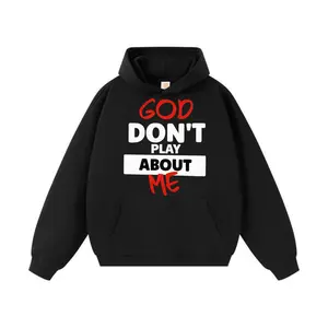 God Don't Play About Me Christian Hoodie | Faith-Based Graphic Sweatshirt | Inspirational Religious Apparel | Jesus Lover Gift for Men & Women