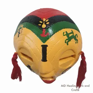 African Moon Mask Representing Sorority Iota Phi and Theta with MD Healing Arts and Crafts Branding