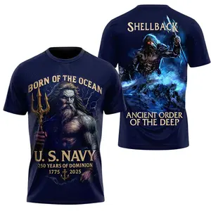 American Naval Fleet 250th Anniversary 3D All Over Print Apparel, Patriotic Military Style Graphic Tee, USA Flag Streetwear Shirt, Unisex Oversized