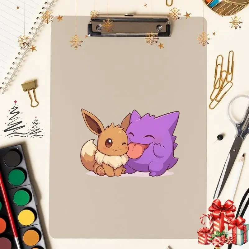 Eevee and Gengar Sticker | Vinyl waterproof sticker | Gift for Game lovers for Laptop, Car