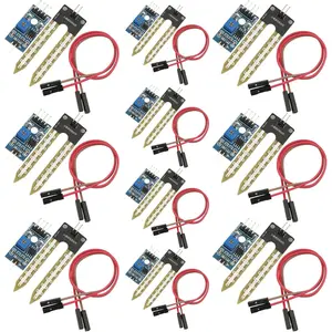 10Pcs Soil Moisture Sensor LM393 3.3-5V Soil Moisture Hygrometer Detection Sensor Kit Compatible with for Arduino System Car