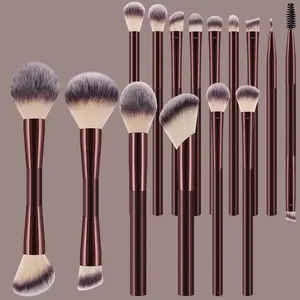Makeup Brush Set, Makeup Brush Kit, 15pcs/set Soft Makeup Brushes for Foundation, Powder, Concealer, Eyeshadow, Blush, Brushes with Soft Bristles and Comfortable Grip for Beginner, Cosmetics