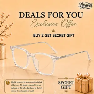 Lyrasses 2.0 Diamond-shaped Design Anti-Blue Light Glasses, Blue Light Blocking Anti-Eye Strain, Trendy Unisex Fashion Frames, Lightweight Daily Wear, Daily Accessory, Anti Eyestrain Eyewear, Ideal Gift Idea, No-Makeup Essential