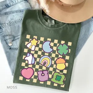 Comfort Colors Lucky Charm Shirt, Shamrock Rainbow Graphic Tee, St Patrick’s Day Shirt, St Patty’s Good Luck Gift