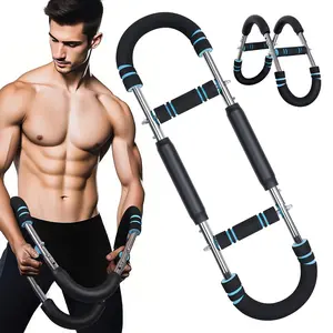 Twister Arm Trainer, 60-100lb Adjustable Chest & Arm Workout Tool, Compact Twister Arm Strengthener, Portable Power Twister Bar with Snap - Together Detachable Design for Fitness Anywhere