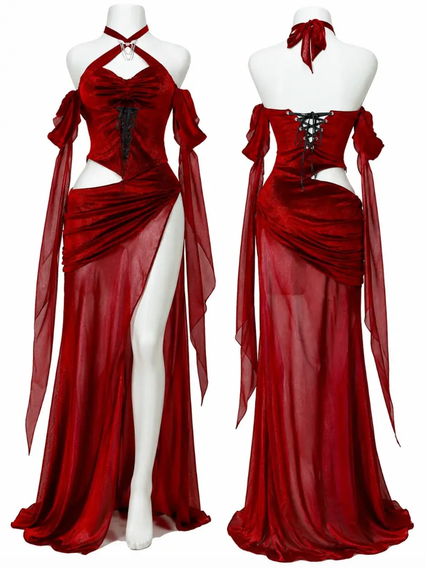 Sorceress Dress Womenswear Elegant Casual Corset Soft  Matching Outfit
