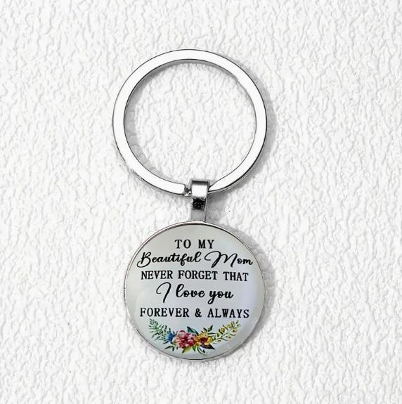 Time circular pattern keychain for Thanksgiving, Mother's Day, Father's Day and birthday -HN331-2