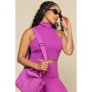 I Feel Cute Crop Top - Royal Orchid