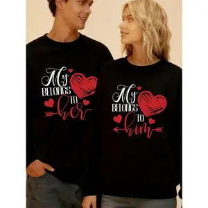 Graphic Tee Valentine’s Day Couple Goals ️ My Heart Belongs To Her/Him |   Sweatshirt, Washed Tee & Regular T-Shirt