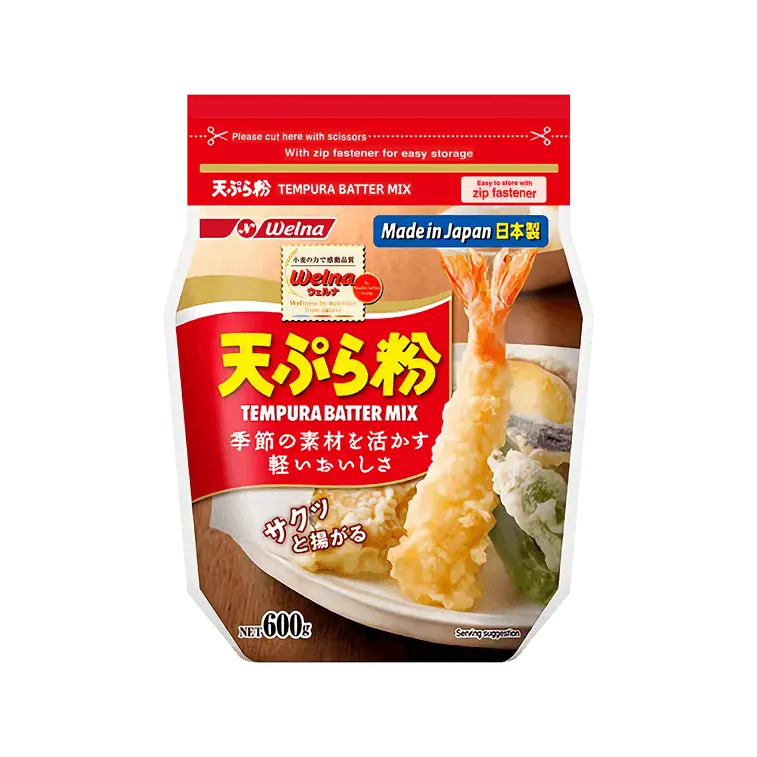 Nisshin Tempura Mix - 600g Ambient High Carbs Powder Flour, Light Crisp Coating, Easy to Store for Cooking Needs