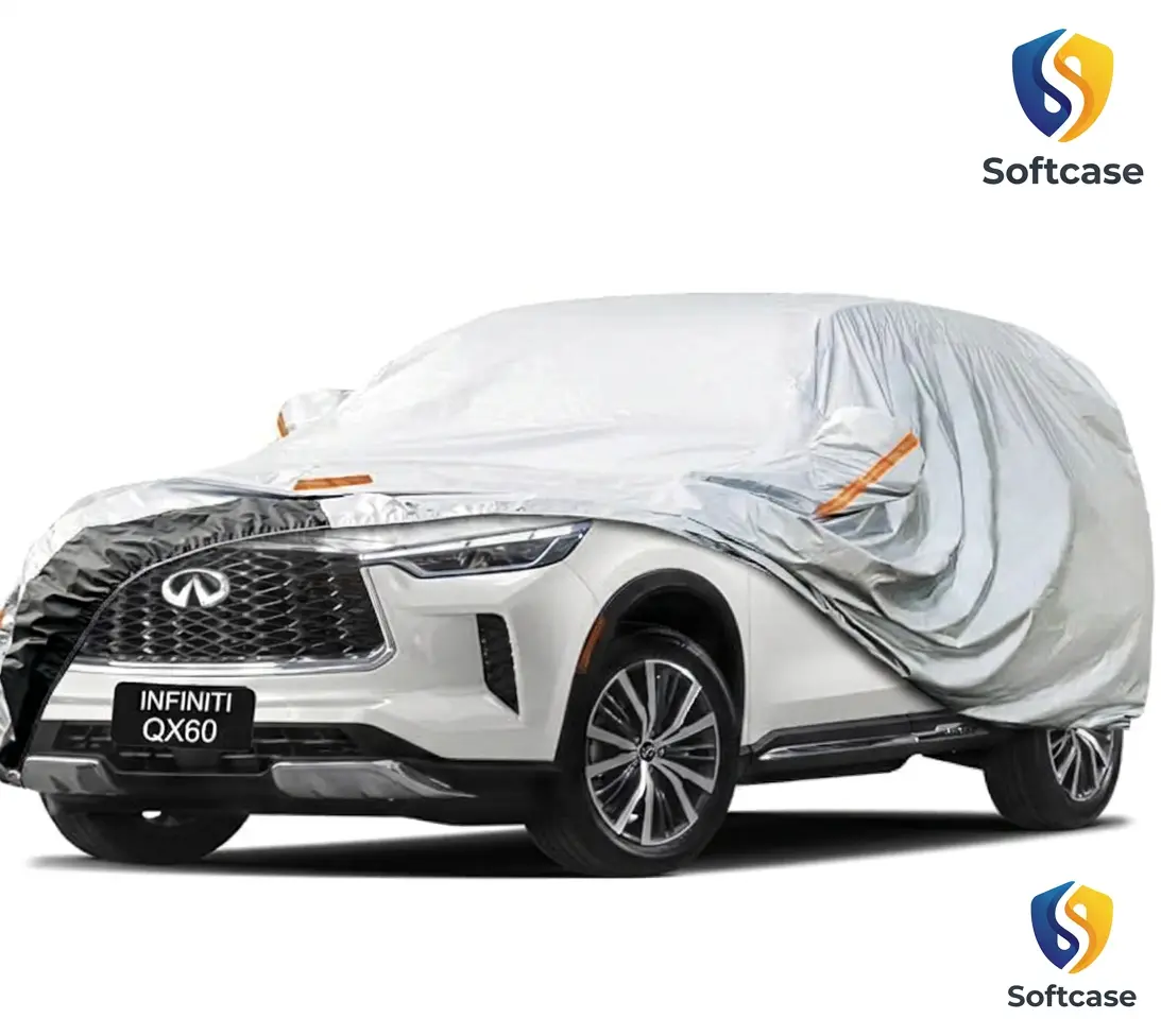Premium Custom-Fit Car Cover for Infiniti QX60 (2013-2025) - Oxford & Cotton Fabric, Water-Resistant, All-Weather, UV-Proof, Sun Rain Dust Protection, 6pcs Reflective Strips, Easy Installation, Durable Outdoor/Indoor Car Exterior Accessory, Father Gift