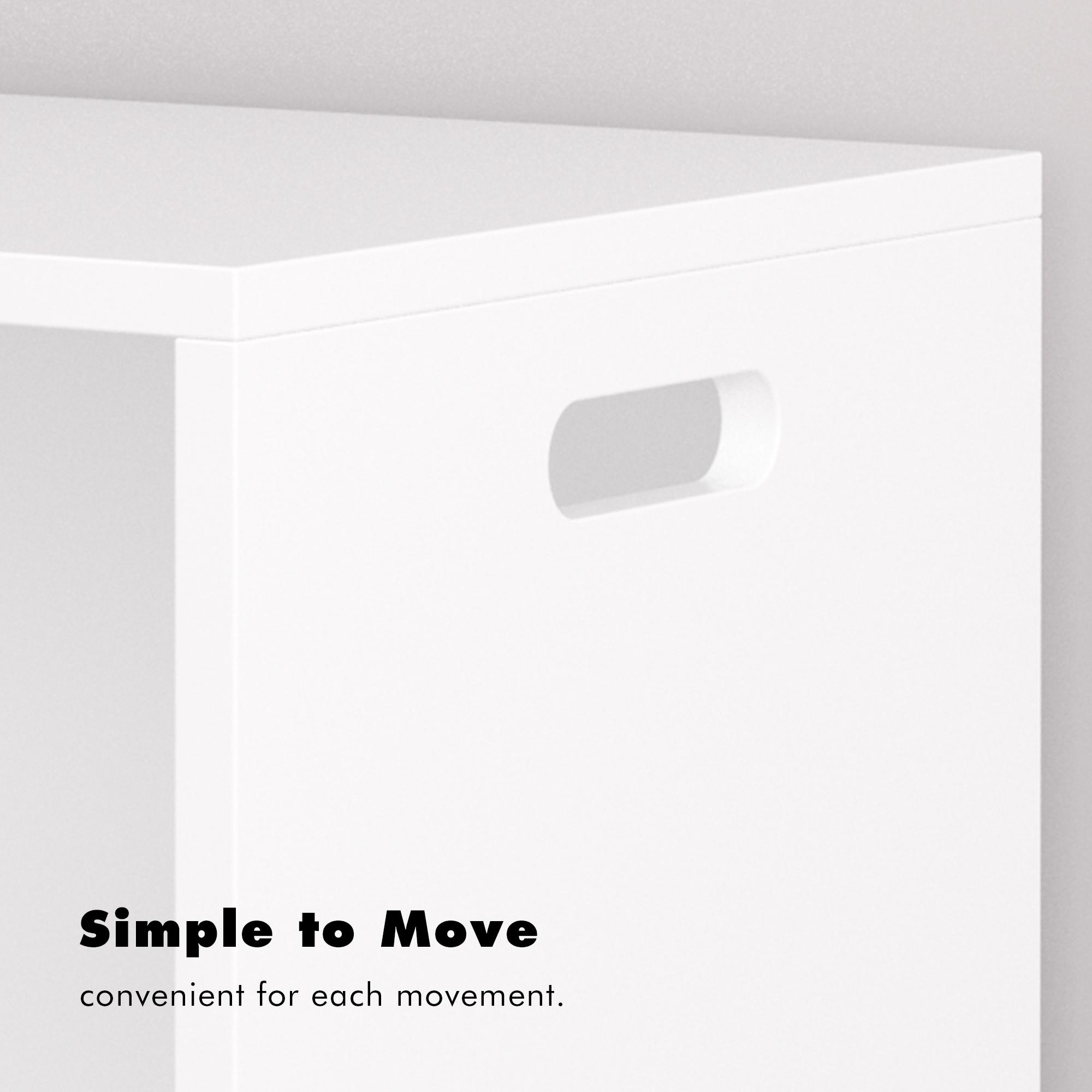 Montessori Kids Toy Storage Cabinet Open Wooden Storage Organizer for Toys & Books White Toy Bin for Nursery & Playroom