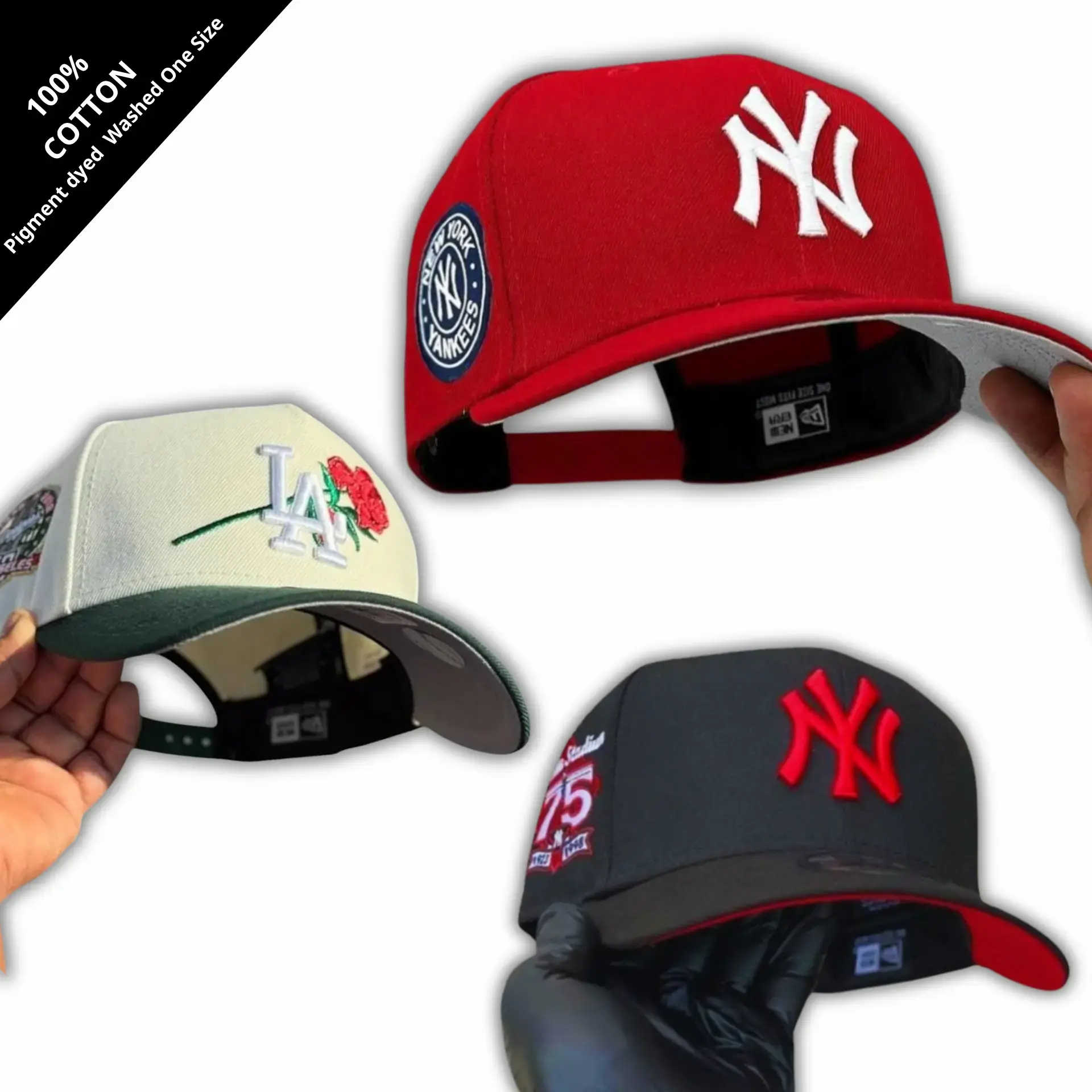 New Era MLB NY Yankees LA Dodgers 9FORTY 59FIFTY Baseball Hat – Fitted Snapback Gorras de Béisbol Hombre Mujer, Adjustable Streetwear Trucker Cap, Curved Brim Urban Fashion, Classic Vintage Sports Style, Trending USA TikTok Fashion