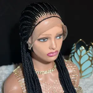 Braided wig full lace black color 34 inch