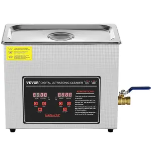 VEVOR 2/3/6/10L Ultrasonic Cleaner with Digital Timer & Heater, Professional Industrial Cleaner for Glasses Watch Rings Small Parts Circuit Board