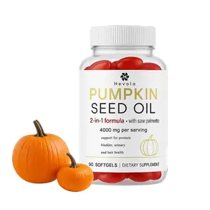Nutrient-Rich, GMO-Free Pumpkin Seed Oil & Saw Palmetto Edible Dietary Supplement – Prostate, Urinary, Hair Health Support | 90 Softgels for Wellness