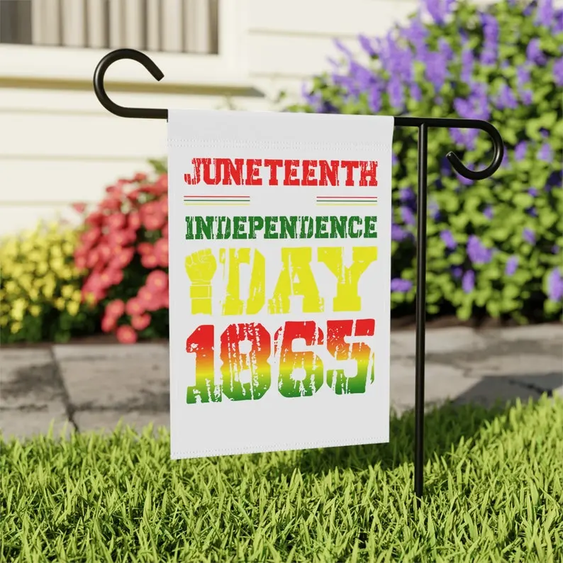 African American Juneteenth Personalized House Banner Garden Flag Gift-For Her Him Giftful 1865 Freedom Emancipation Day Gifts ForHer